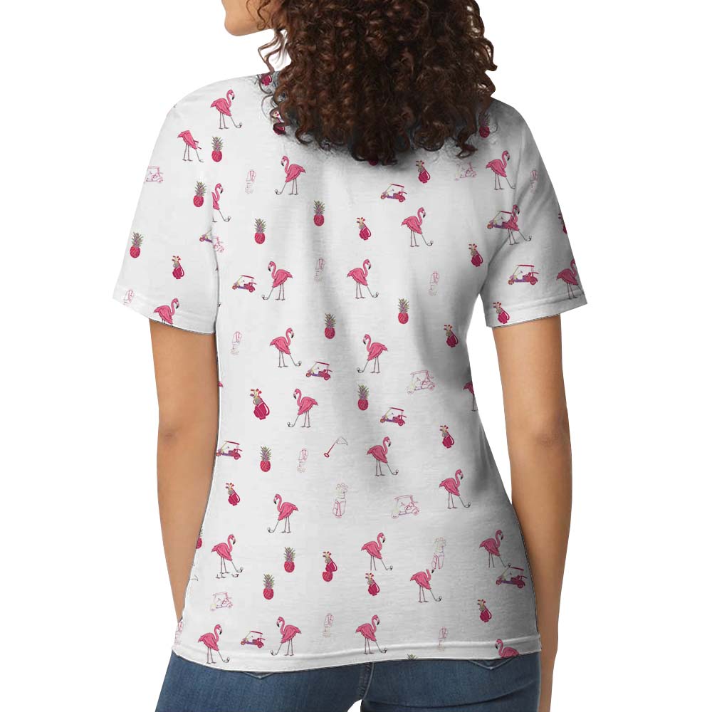 Flocking Flamingos Golf Women's Polos
