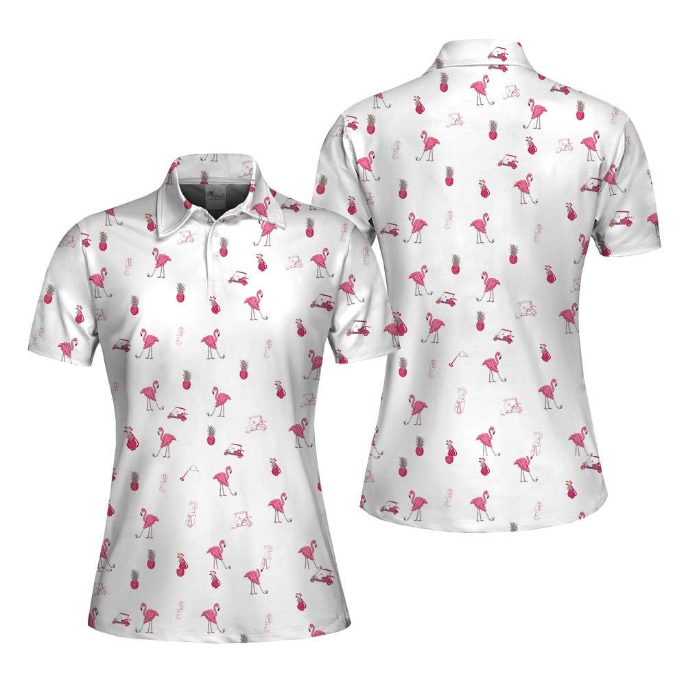 Flocking Flamingos Golf Women's Polos