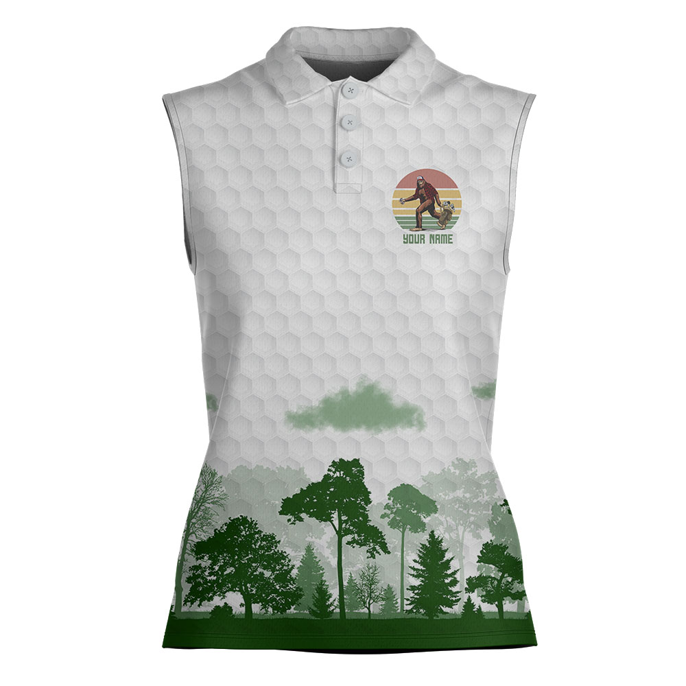 Golf Ball Bigfoot Sleeveless Golf Polos For Women