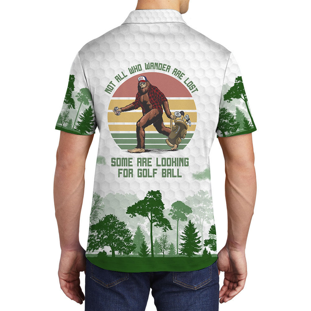 Personalized Name Bigfoot Golf Men's Polo Shirts