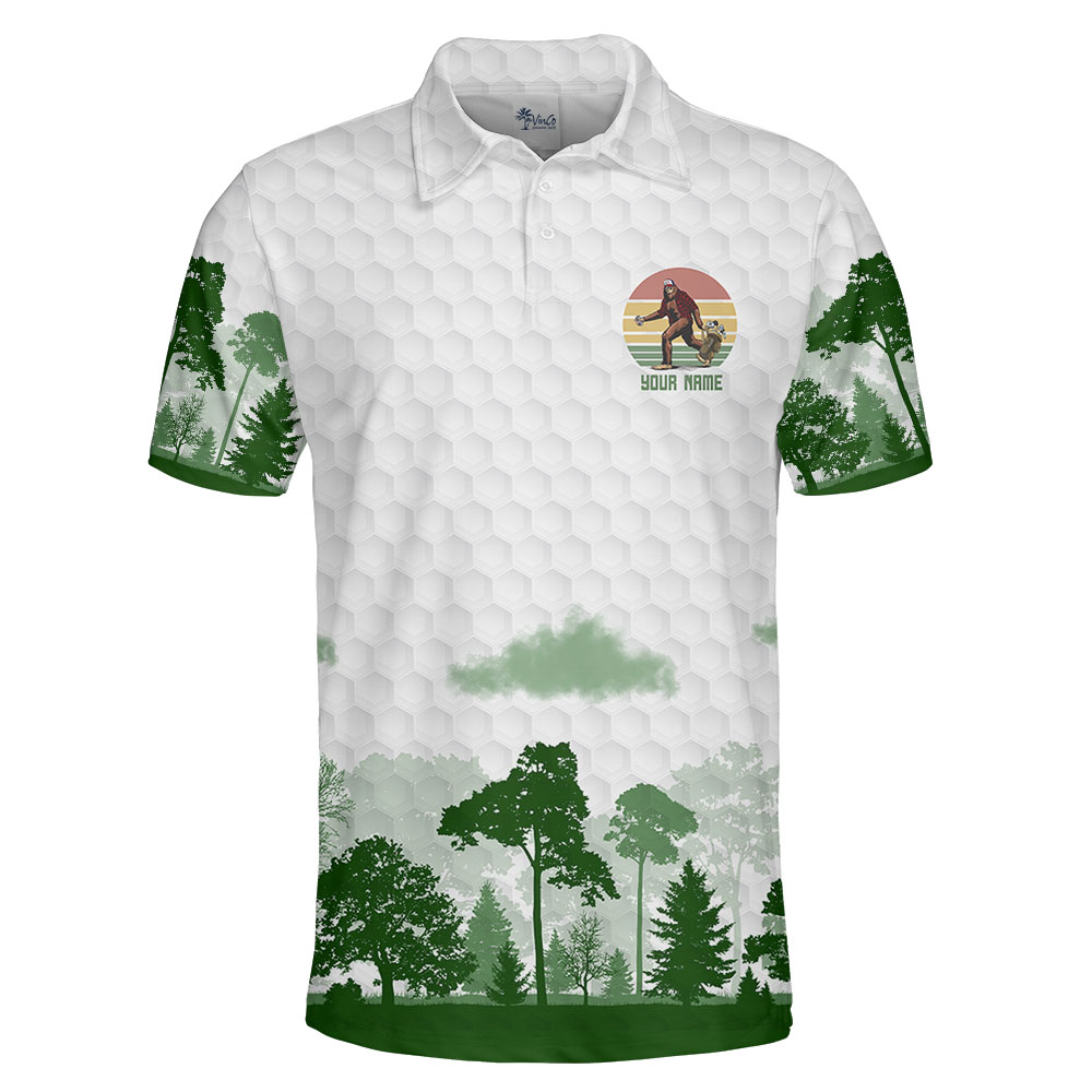 Personalized Name Bigfoot Golf Men's Polo Shirts