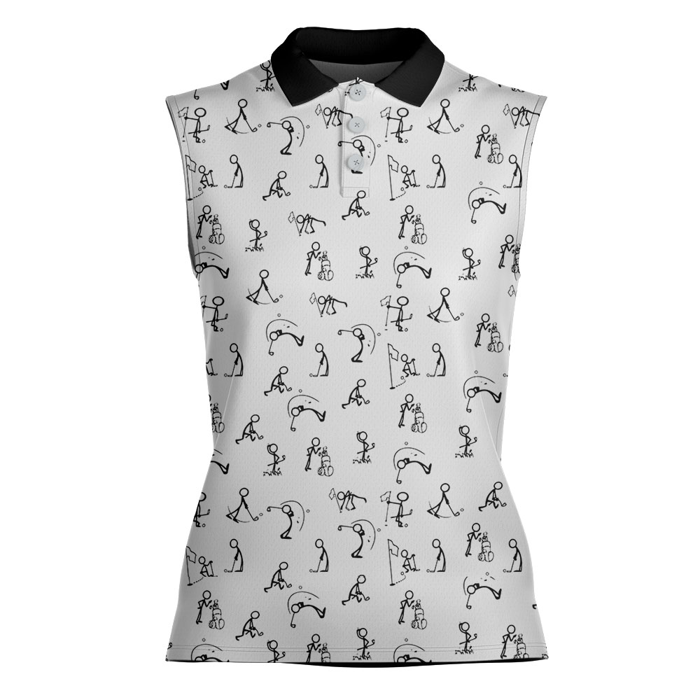 Golf Icon Sticker Women's Sleeveless Top
