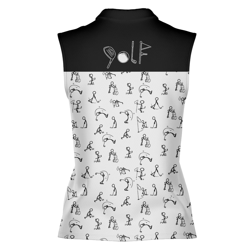 Golf Icon Sticker Women's Sleeveless Top