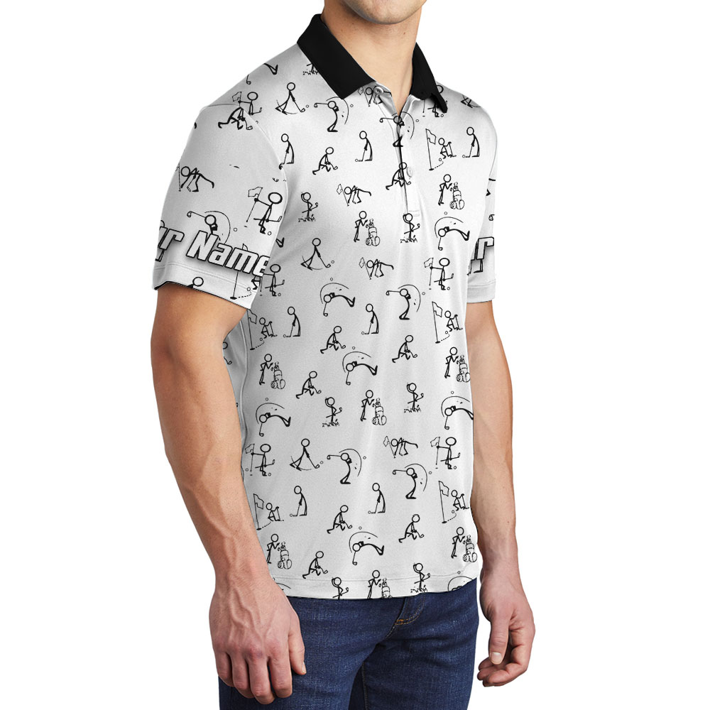 Funny Golf Icon Men's Golf Shirt White