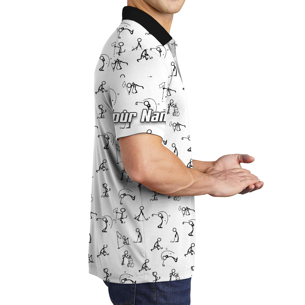 Funny Golf Icon Men's Golf Shirt White