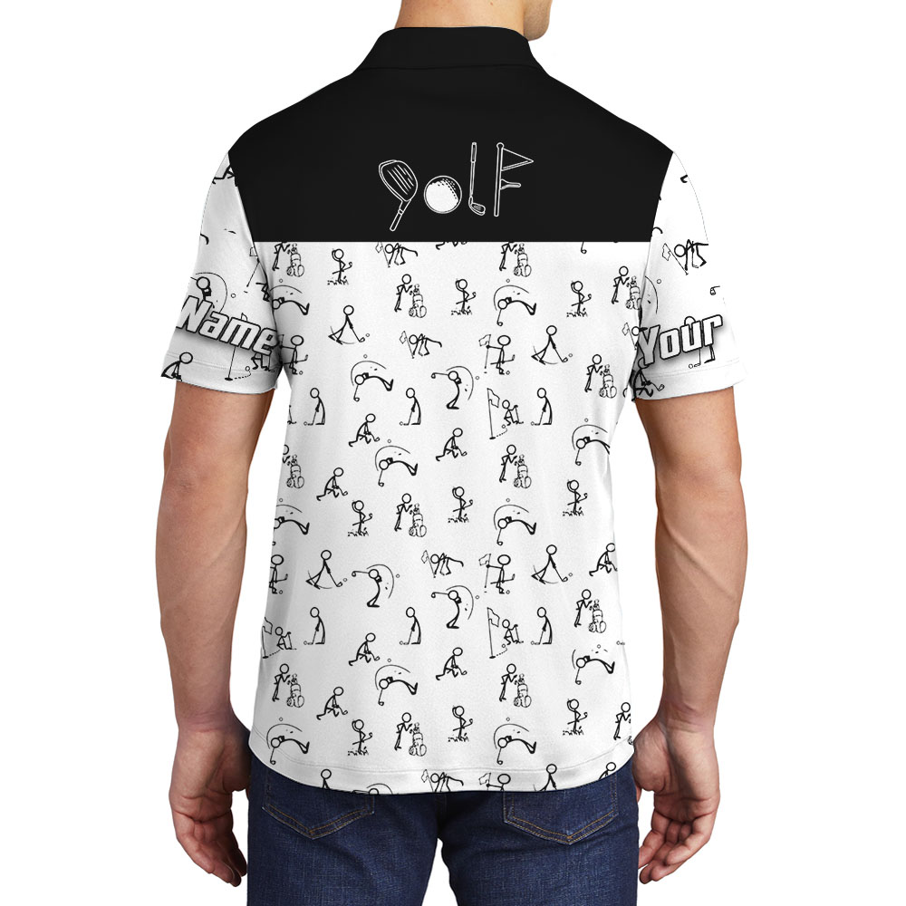 Funny Golf Icon Men's Golf Shirt White