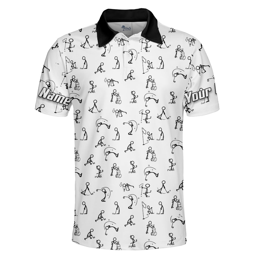 Funny Golf Icon Men's Golf Shirt White