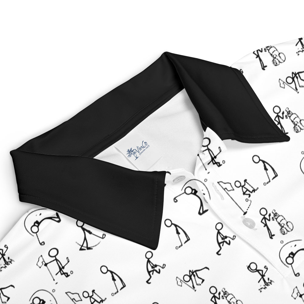 Funny Golf Icon Men's Golf Shirt White