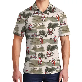 Christmas Golf Polo Shirts For Men