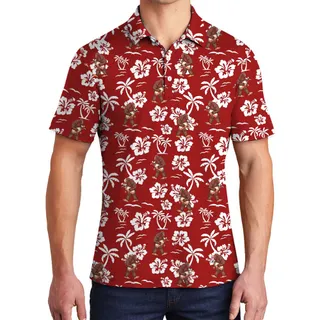 Unique Bigfoot Golf Red Polo Shirt For Men