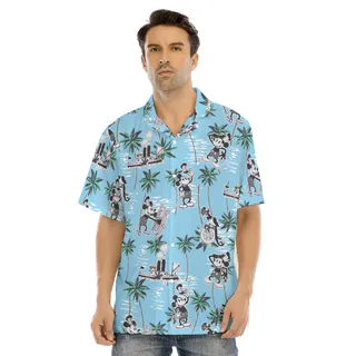 Tropical Palm Tree Mickey Mouse Hawaiian Shirt