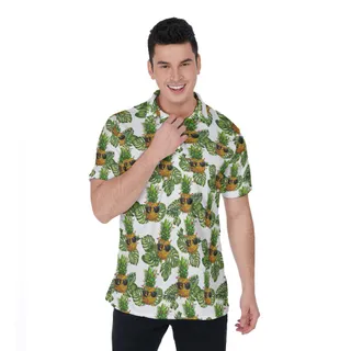Funny Christmas Pineapple Aloha Polo Golf Shirt