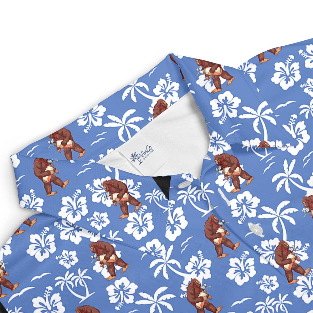 Bigfoot Blue Polo Golf Shirt For Men