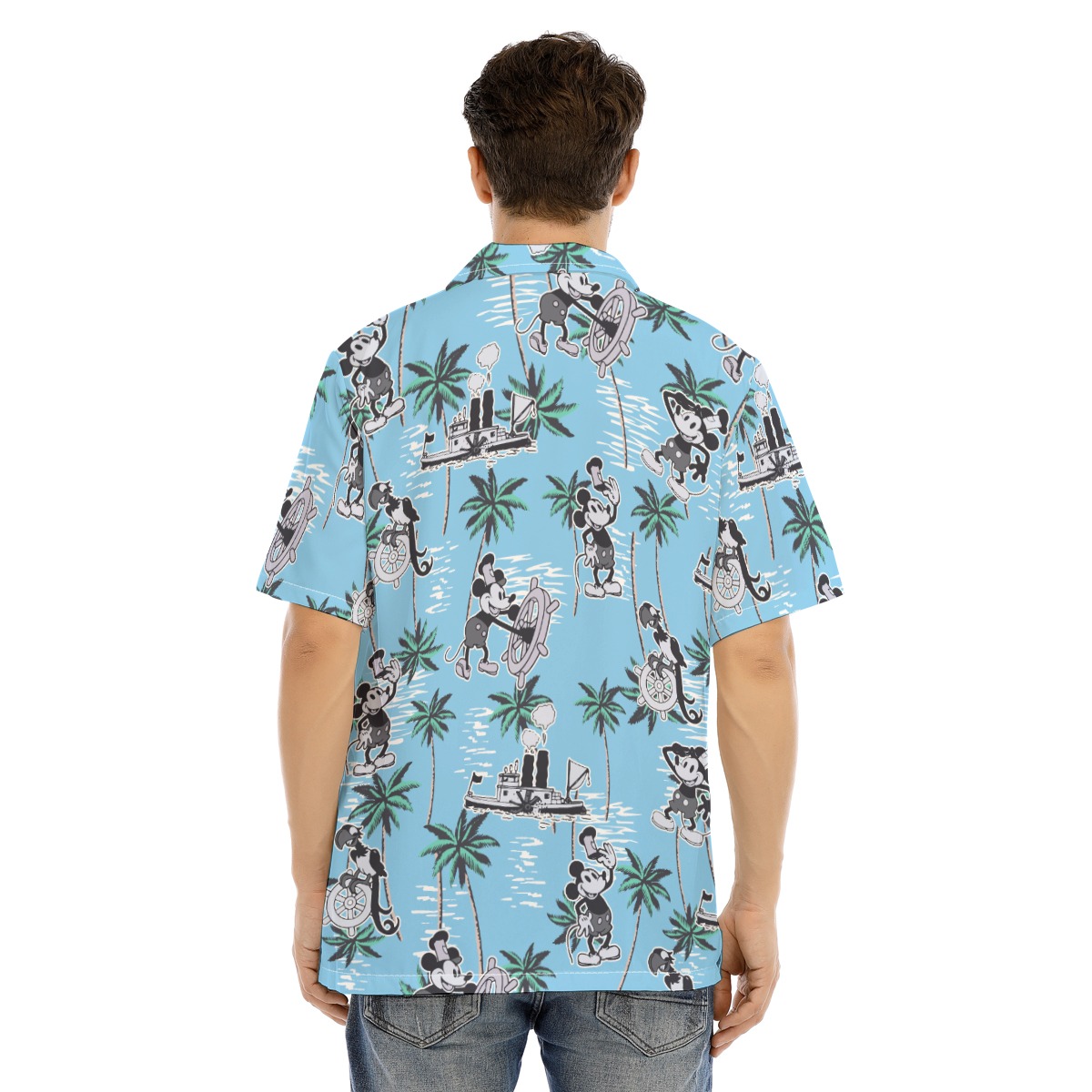 Tropical Palm Tree Mickey Mouse Hawaiian Shirt