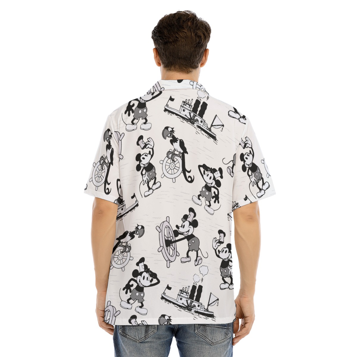 Steamboat Willie Mickey Mouse Cartoon Summer Beach Shirt