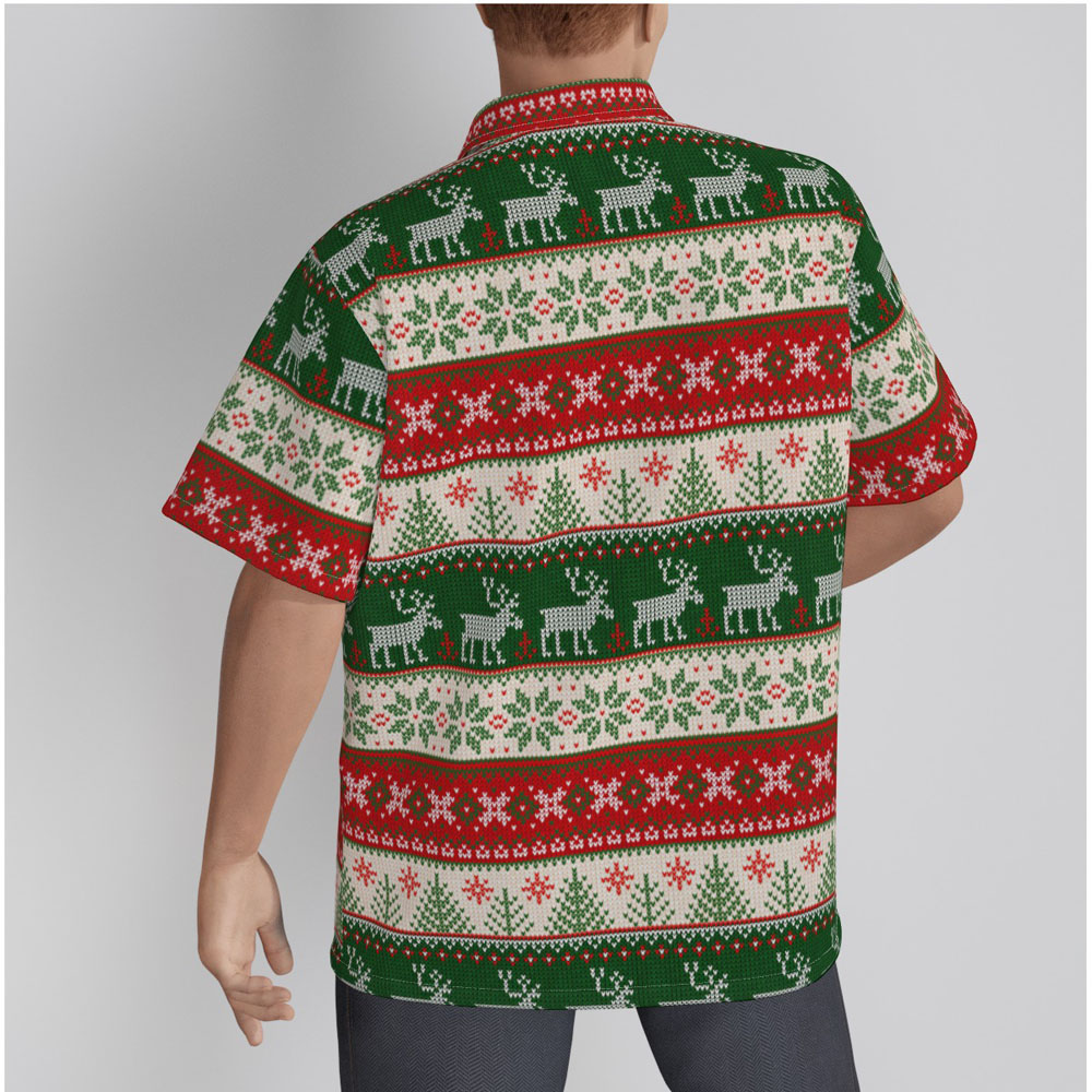 Funny Custom Face Ugly Reindeer Christmas Hawaiian Shirt