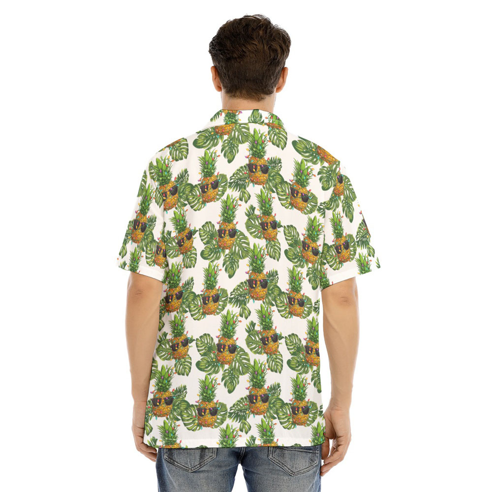 Cool Christmas Pineapple Tropical Hawaiian Shirt