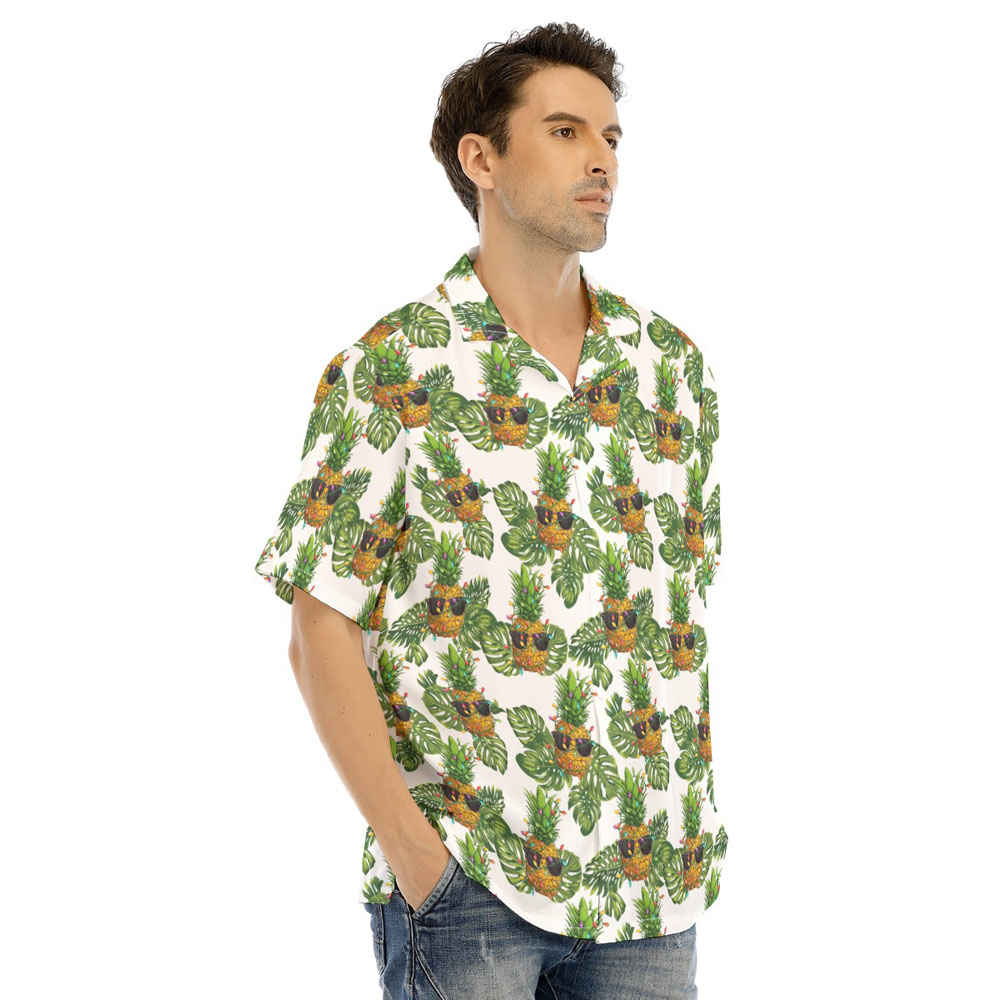Cool Christmas Pineapple Tropical Hawaiian Shirt