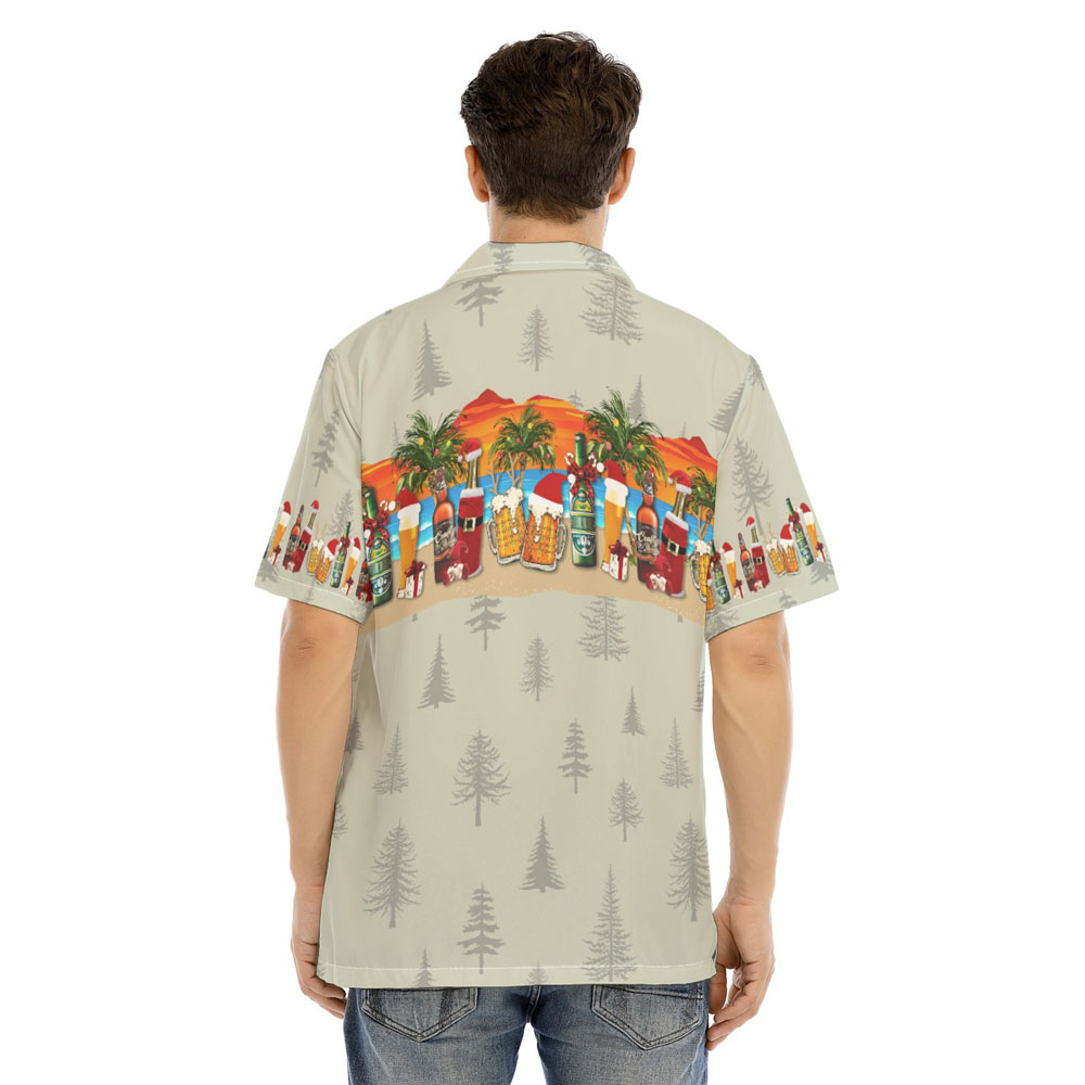 Funny Christmas Beer Tropical Hawaiian Shirt