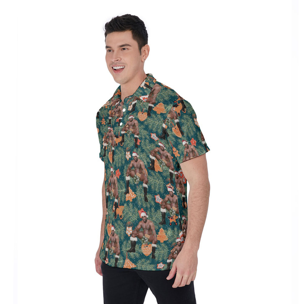 Christmas Barry Wood Gingerbread Hawaiian Polo Golf Shirt For Men