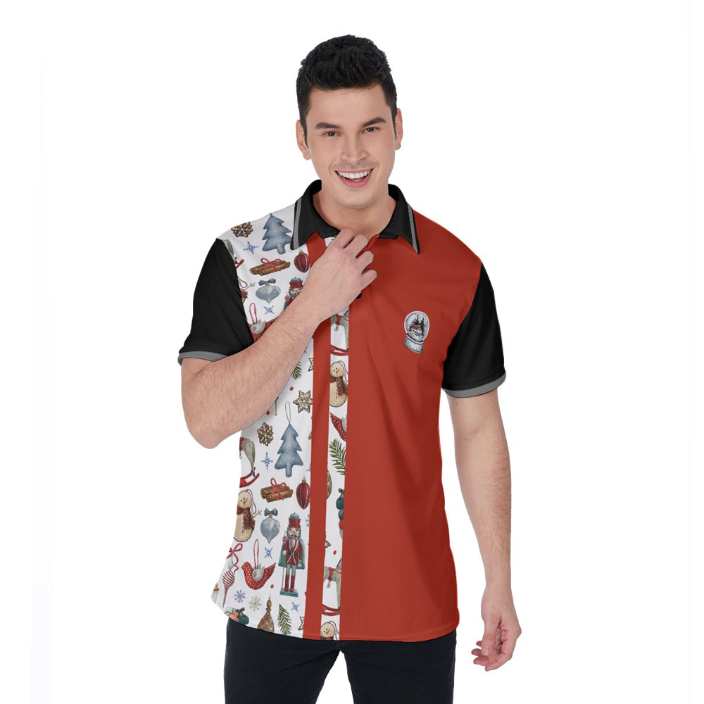 Christmas Hawaiian Men's Polo Golf Shirt - variant image 1