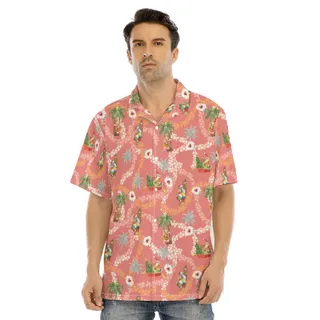 Summer Christmas Santa Claus Floral Vintage Hawaiian Shirt