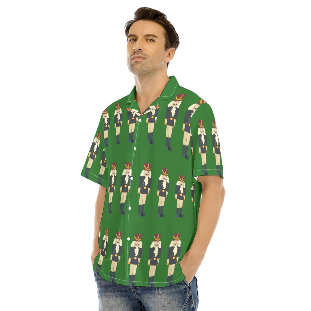 Christmas Nutcracker Green Hawaiian Shirt