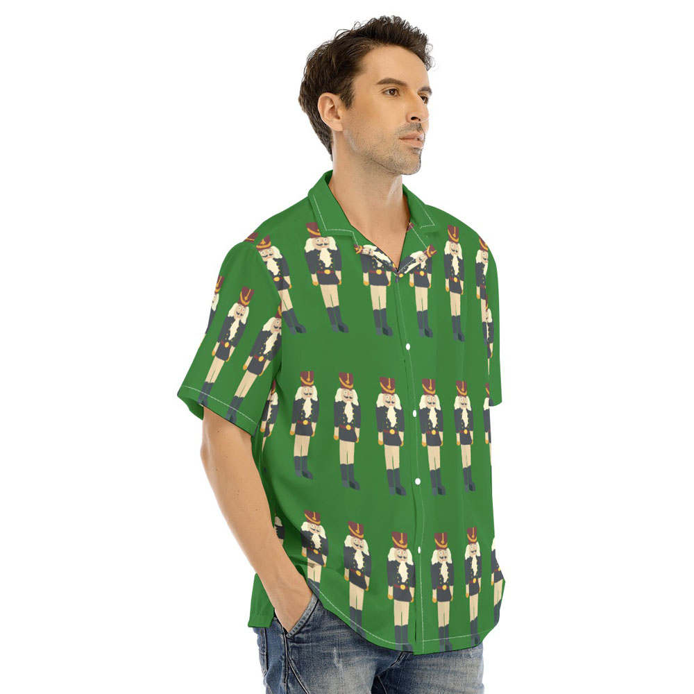 Christmas Nutcracker Green Hawaiian Shirt