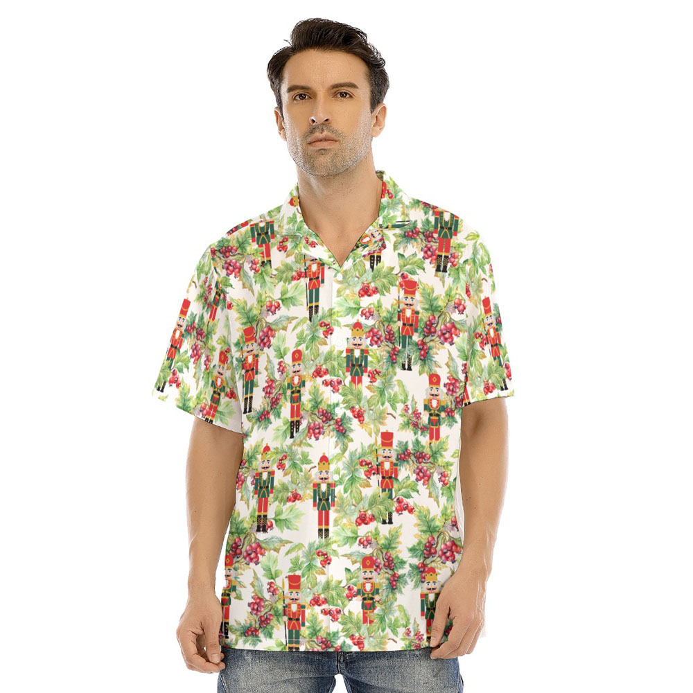 Tropical Holly Nutcracker Christmas Hawaiian Shirt - variant image 1