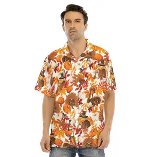 Funny Tactical Turkey With Gun Thanksgiving Hawaiian Shirt