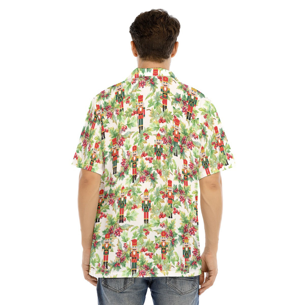 Tropical Holly Nutcracker Christmas Hawaiian Shirt