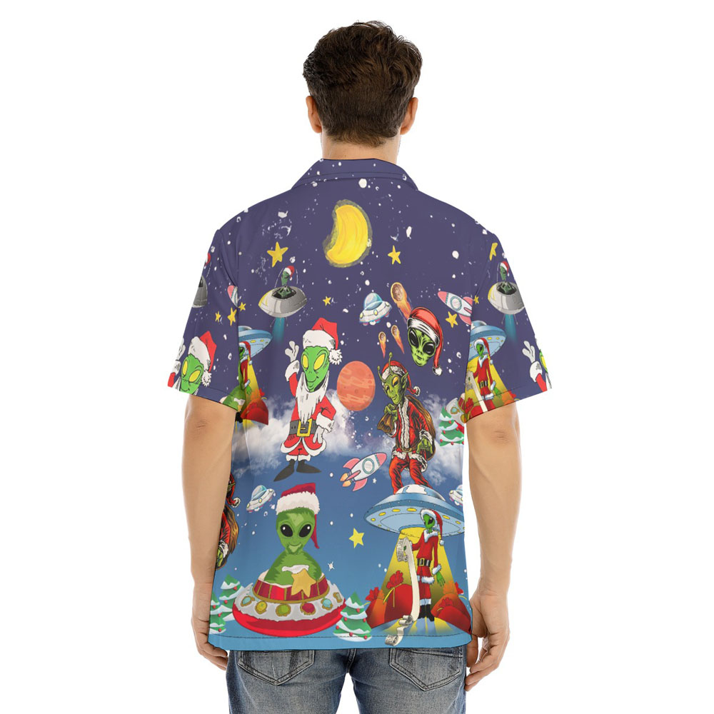 Christmas Alien UFO Hawaiian Shirt