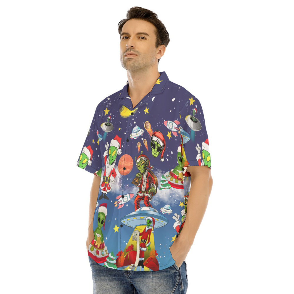 Christmas Alien UFO Hawaiian Shirt