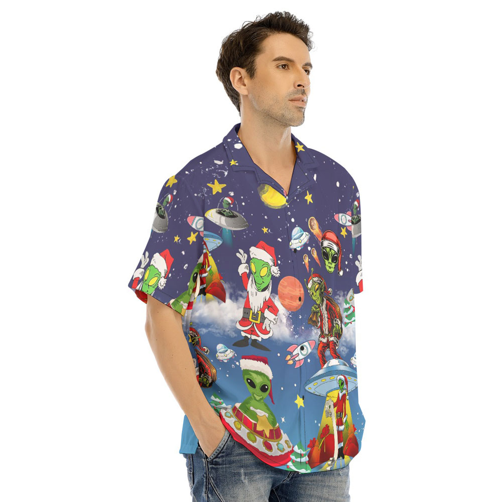Christmas Alien UFO Hawaiian Shirt