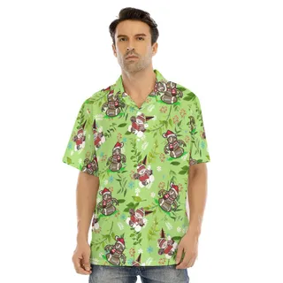 Funny Football Snowman Tropical Christmas Hawaiian Shirt