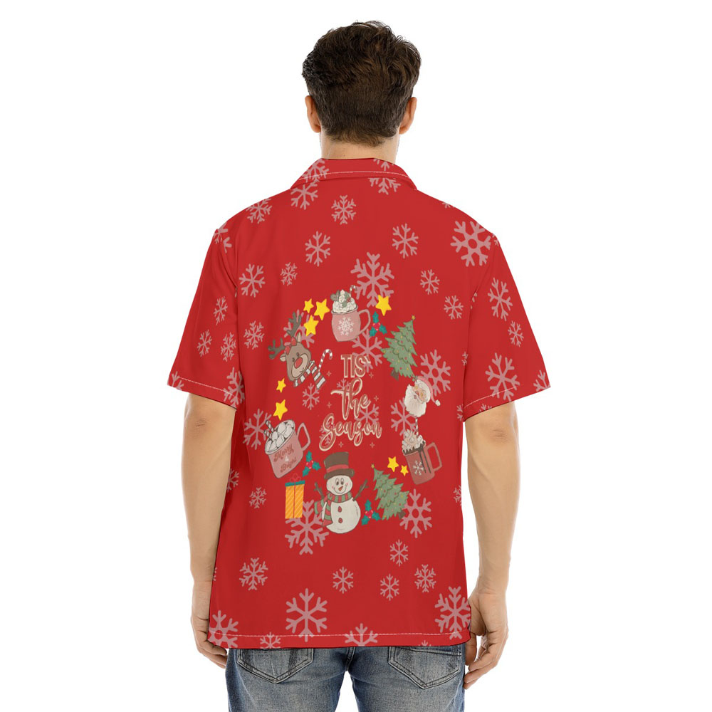Tis The Season Christmas Hawaiian Red Shirt