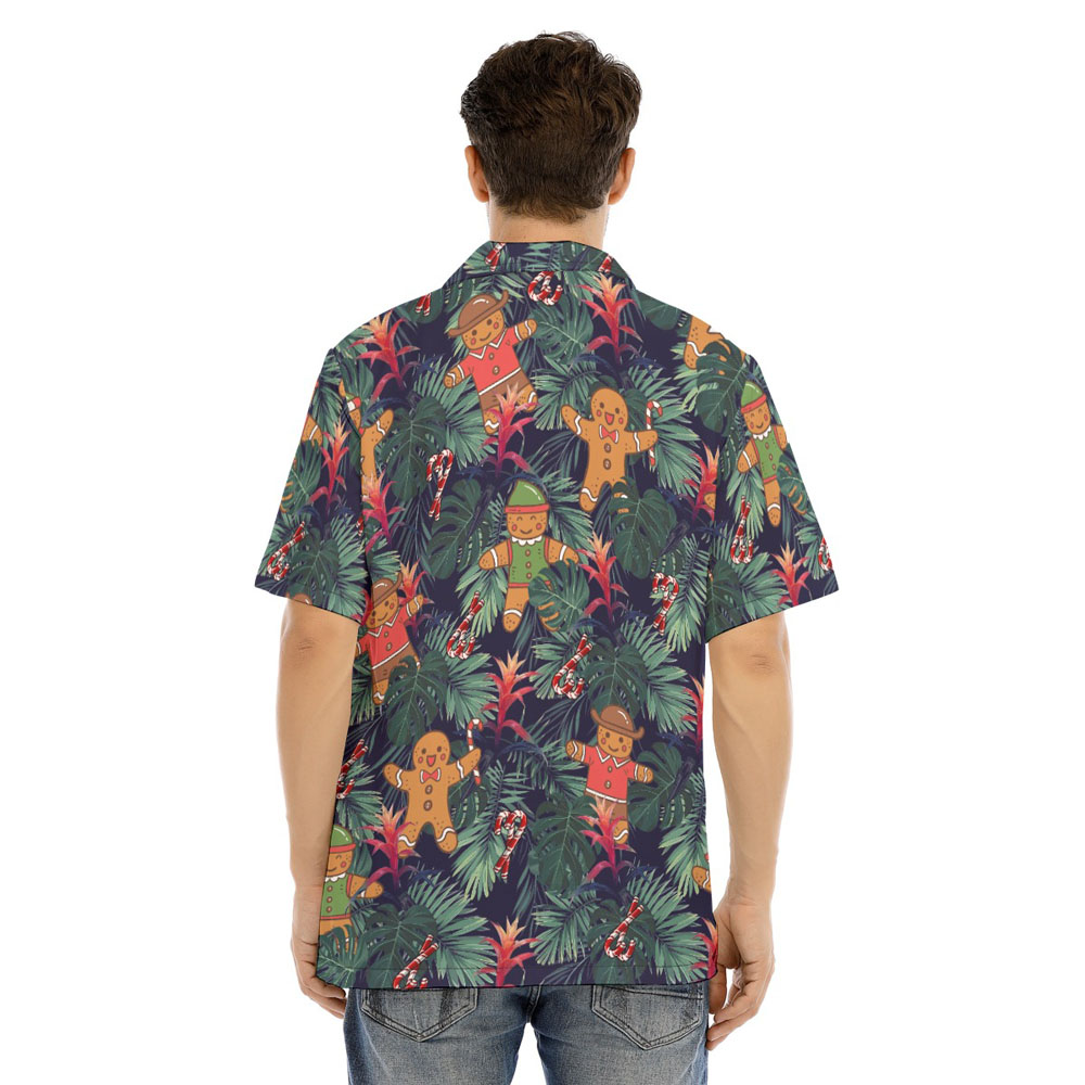 Christmas Gingerbread Tropical Hawaiian Shirt