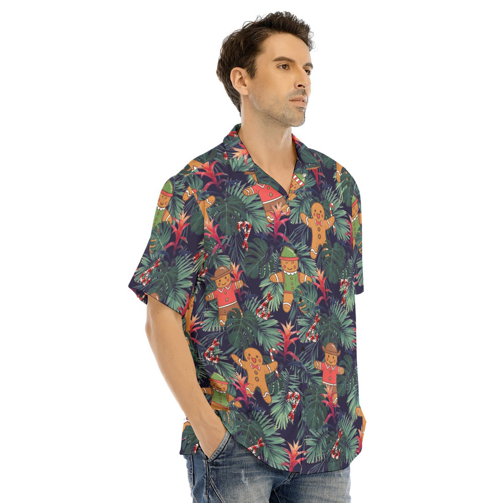 Christmas Gingerbread Tropical Hawaiian Shirt