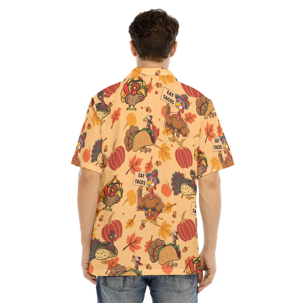 Funny Turkey Taco Thanksgiving Hawaiian Shirt