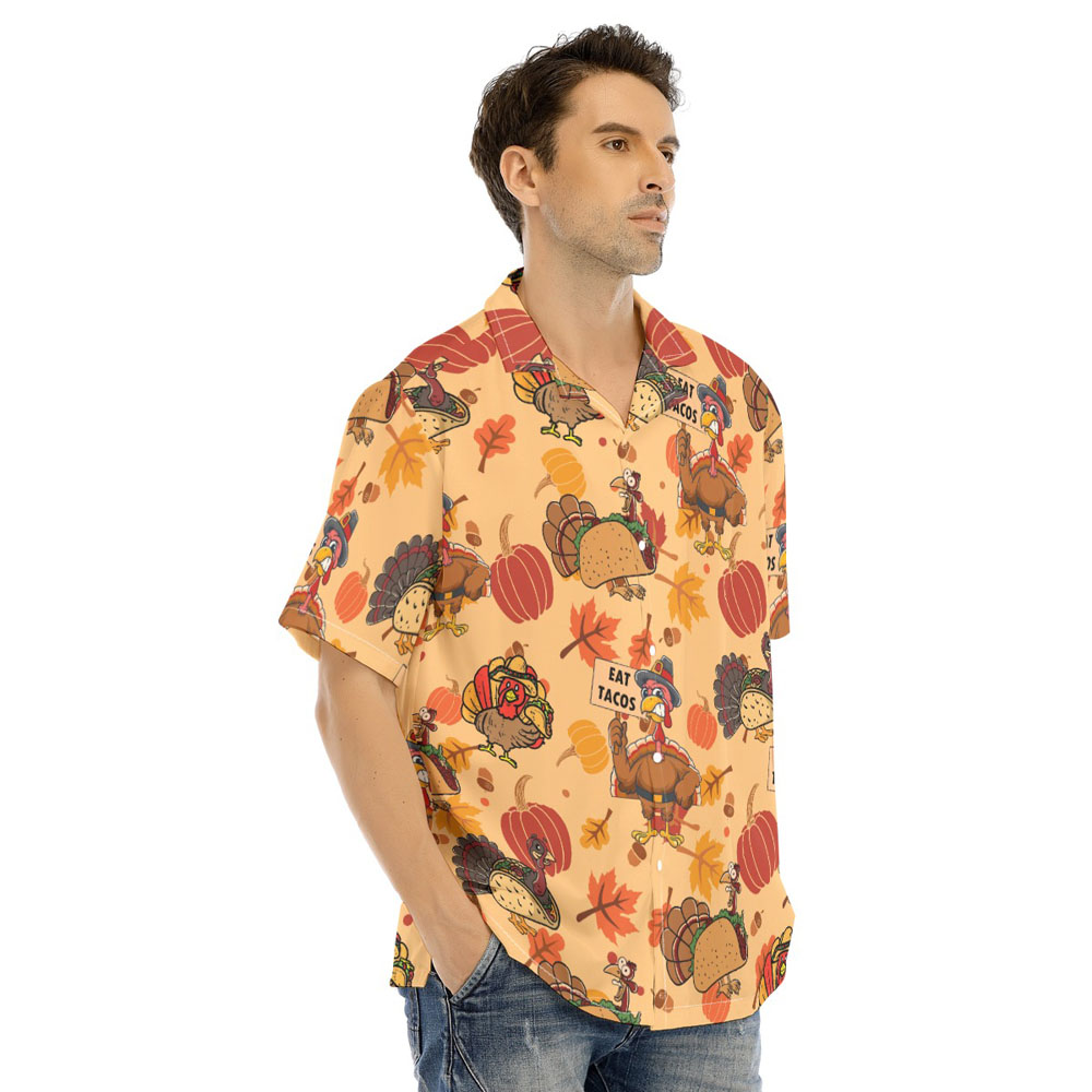 Funny Turkey Taco Thanksgiving Hawaiian Shirt