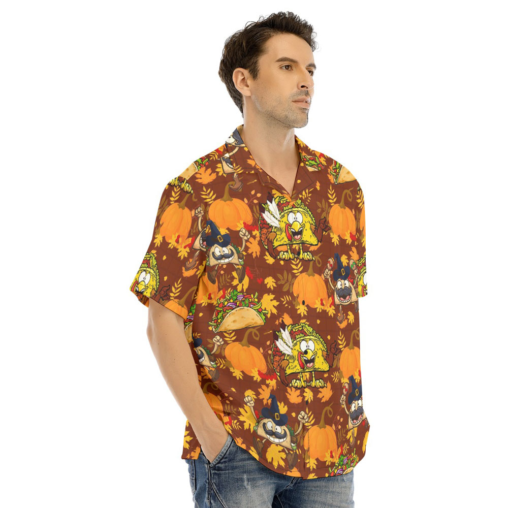 Thanksgiving Taco Pumpkin Hawaiian Shirt