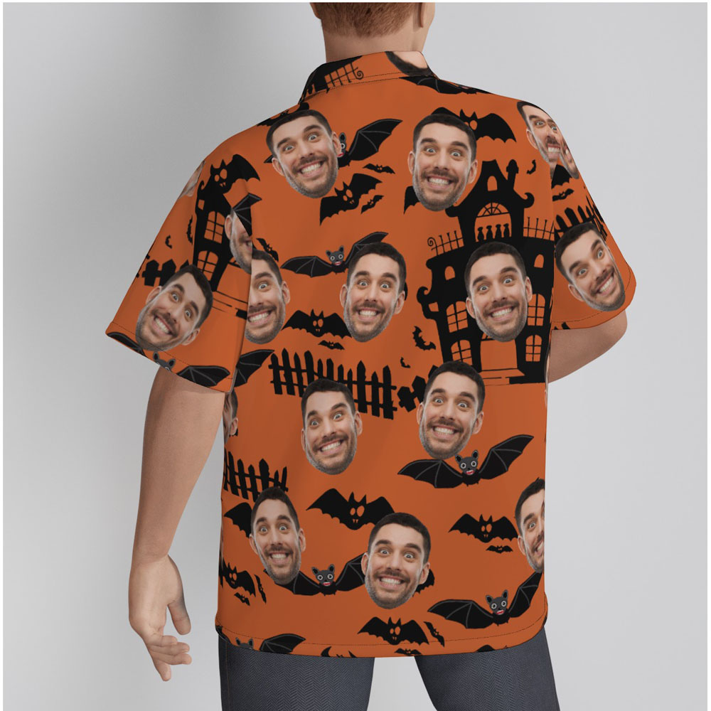 Custom Face Horror Halloween Hawaiian Shirt For Men