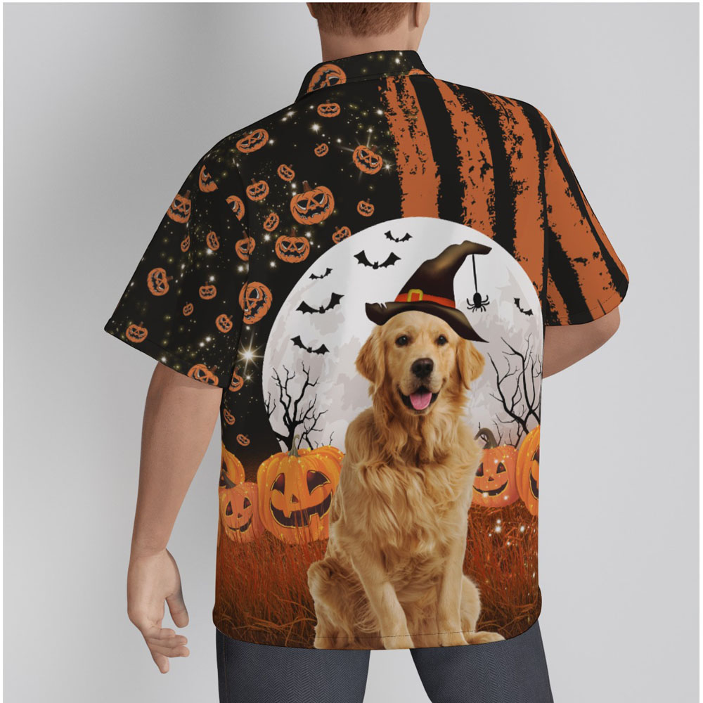 Funny Custom Dog Face Halloween Hawaiian Shirt