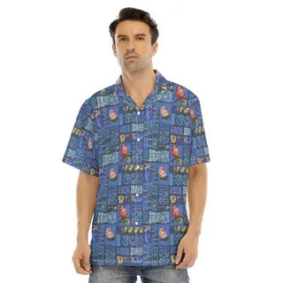 Mele Kalikimaka Santa Claus Navy Holiday Hawaiian Shirt