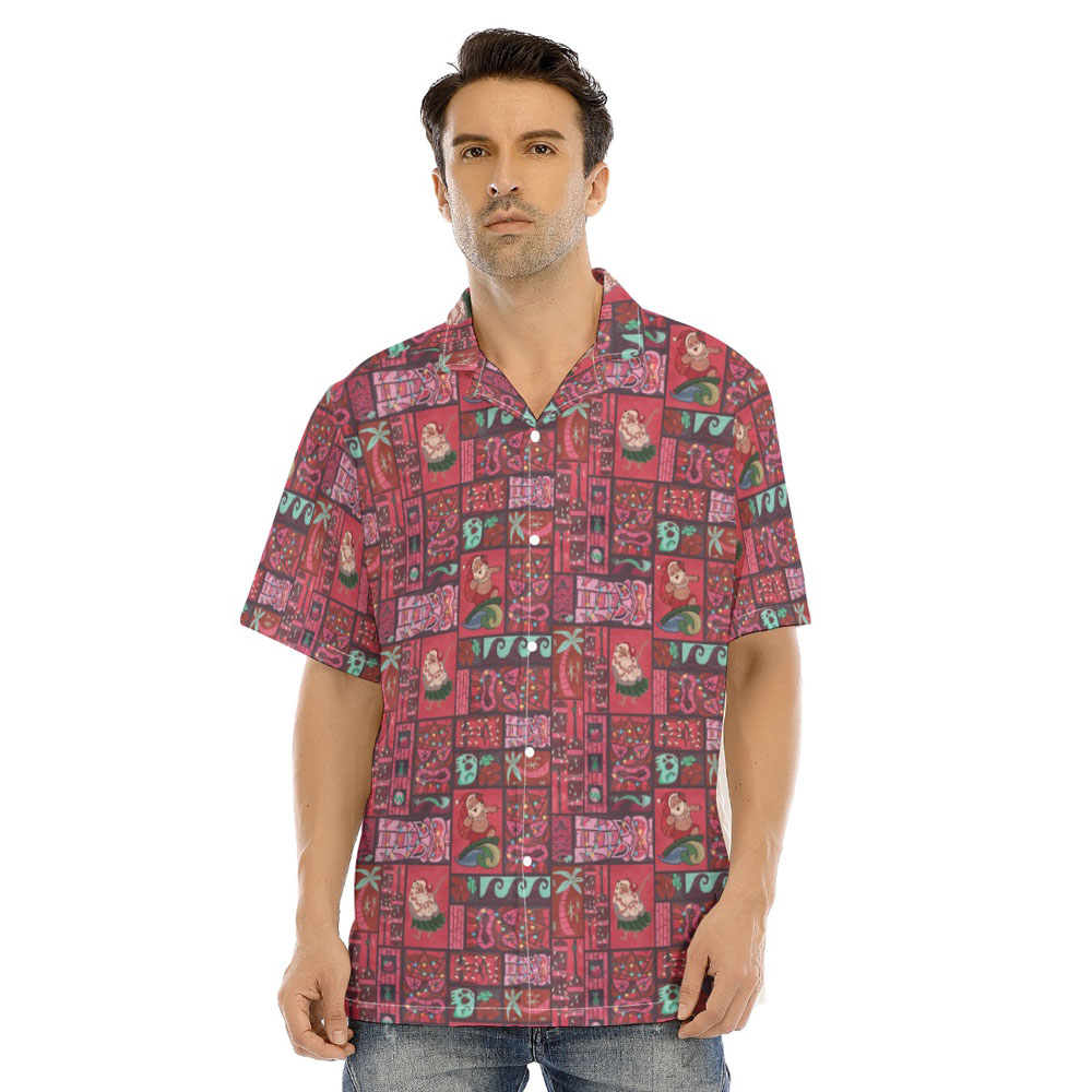 Classic Santa Claus Mele Kalikimaka Red Hawaiian Shirt - variant image 1