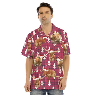Funny Texas Longhorn Christmas Classic Red Hawaiian Shirt