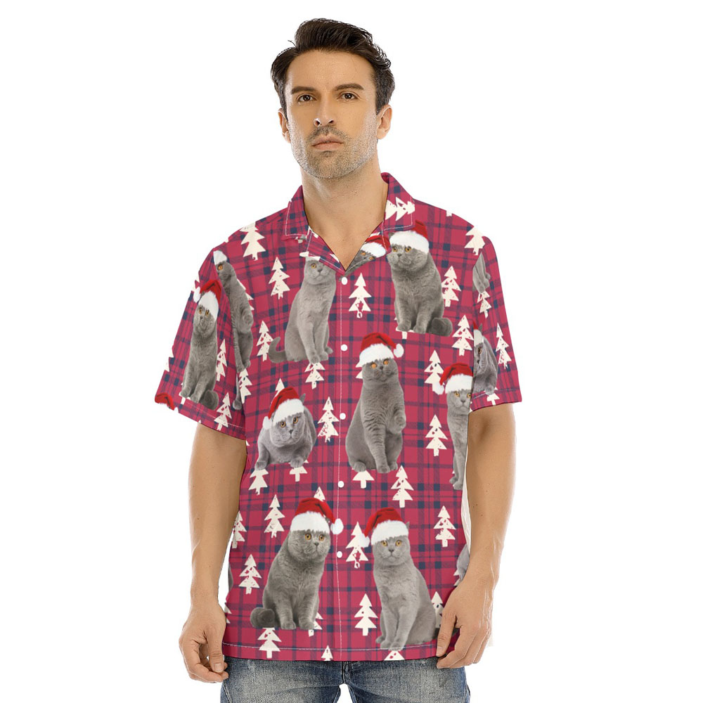 Christmas Bristish Shorthair Cat Classic Hawaiian Shirt - variant image 1