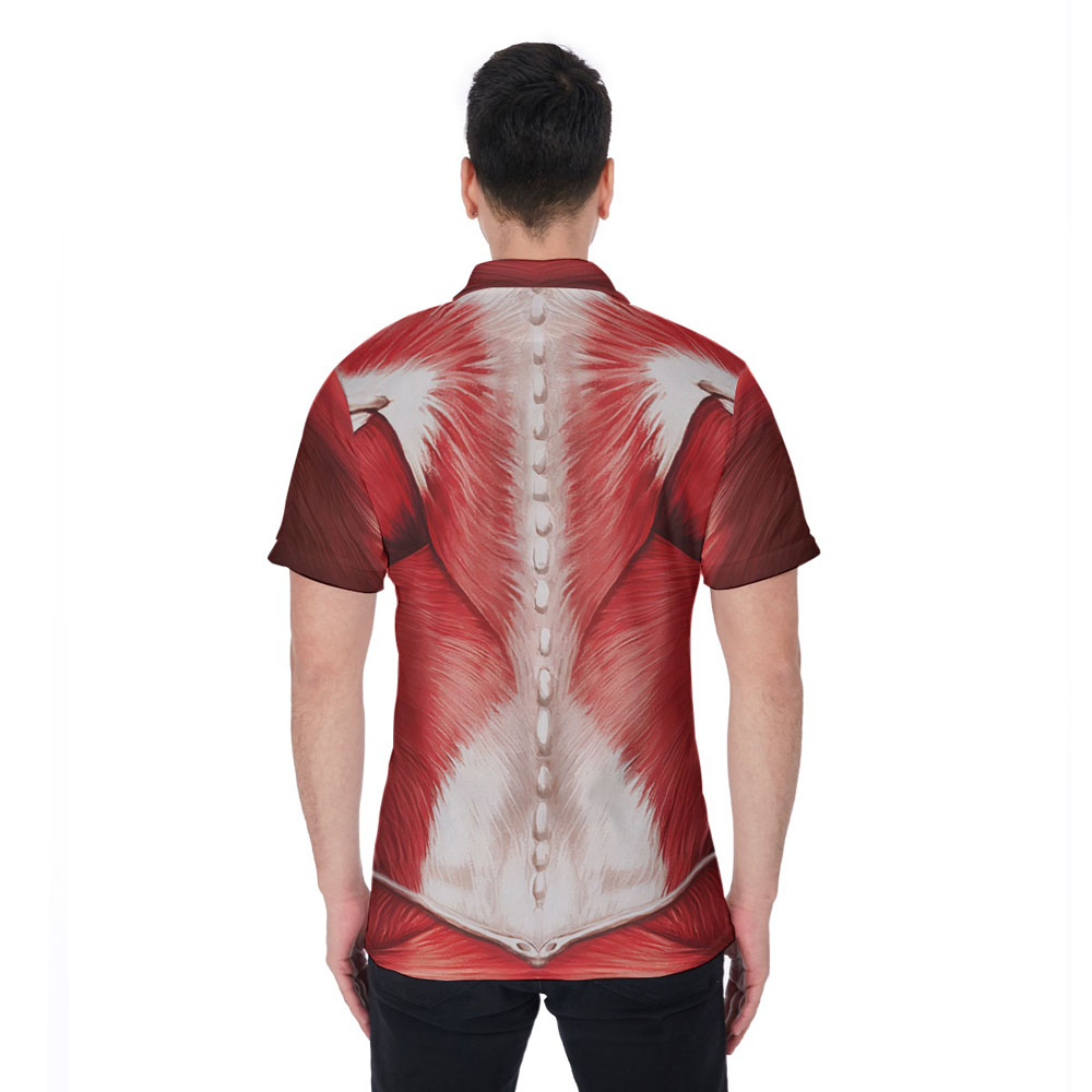 Men's Muscle Anatomy Halloween Costume Polo Shirt