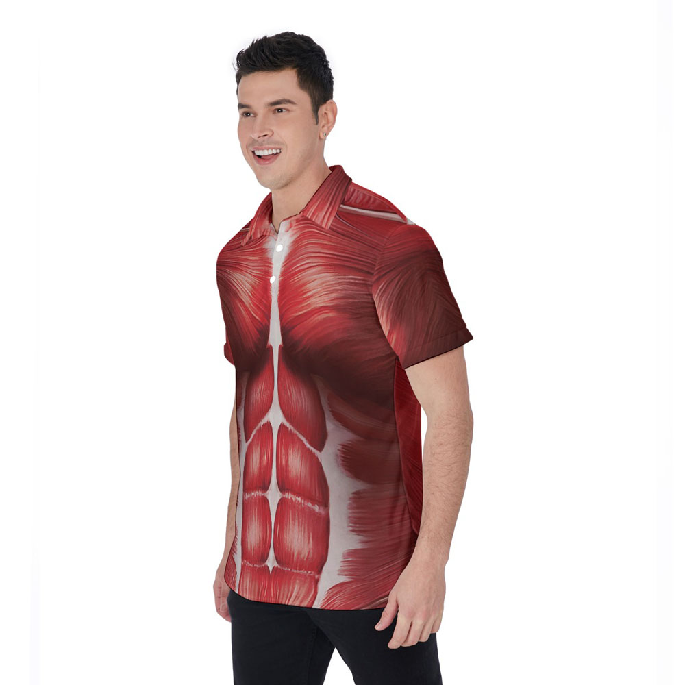 Men's Muscle Anatomy Halloween Costume Polo Shirt