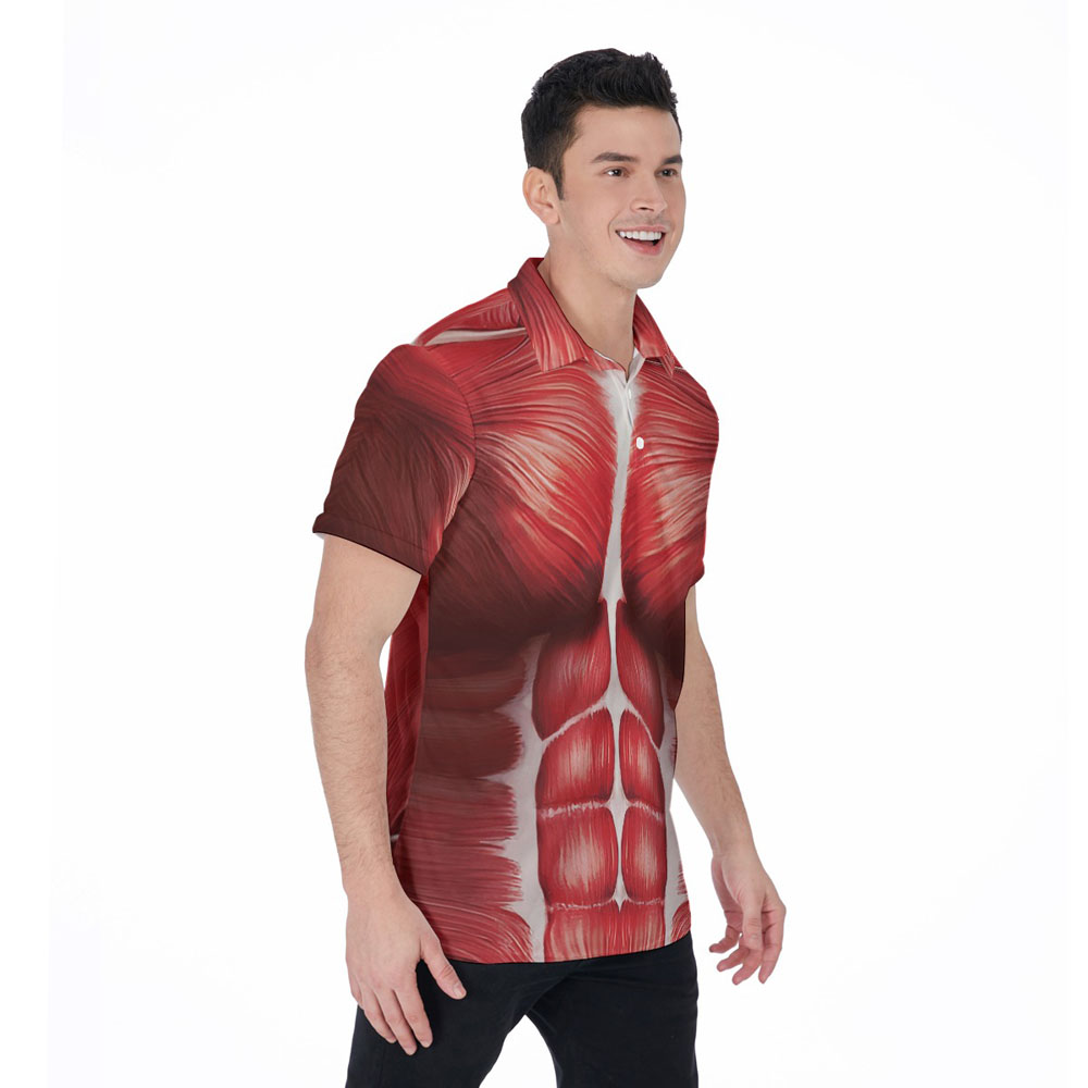 Men's Muscle Anatomy Halloween Costume Polo Shirt